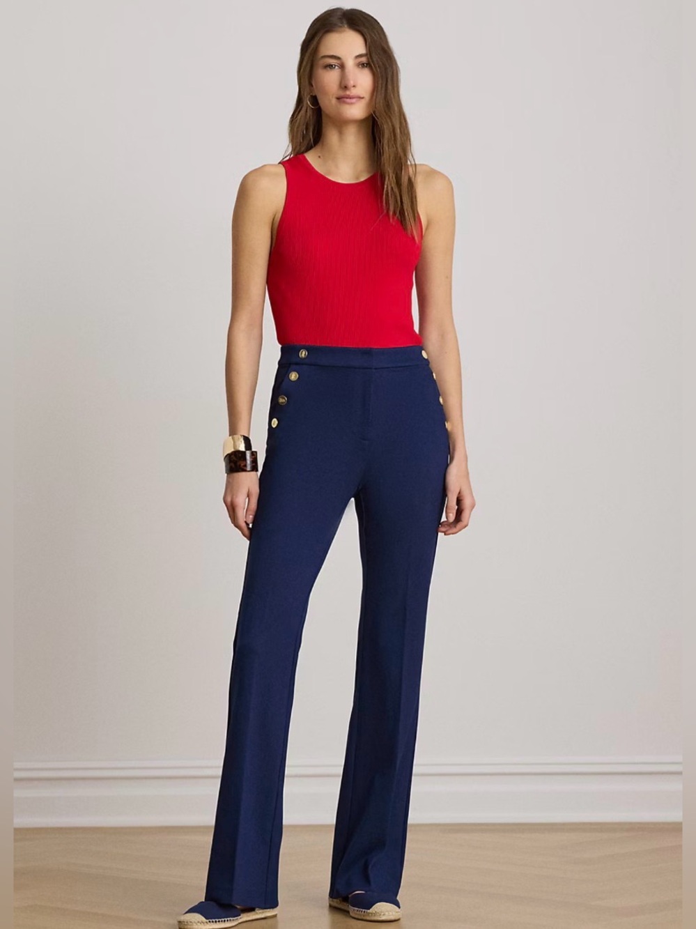 Lauren Ralph Lauren Twill Sailor Boot Pant NWT